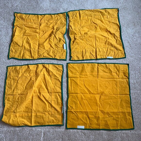 Vtg 90s Pottery Barn Primary Colors Set of 4 Placemats Cotton Red Green Yellow - Picture 5 of 5